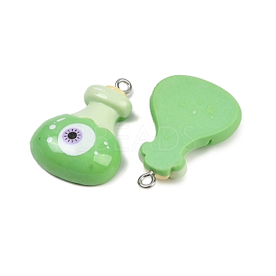 Halloween Opaque Resin Pendants LS-RESI-C062-02C-1