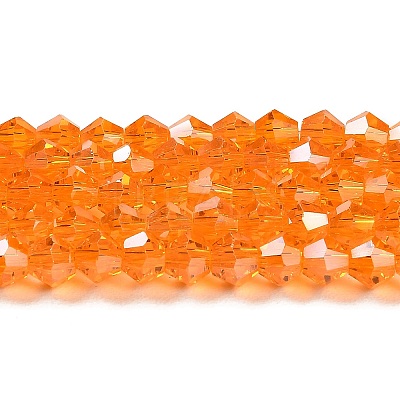 Transparent Electroplate Glass Beads Strands EGLA-A039-T6mm-B23-1