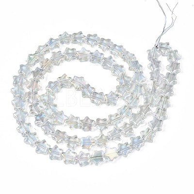 Electroplate Glass Beads Strand EGLA-S188-17-B04-1