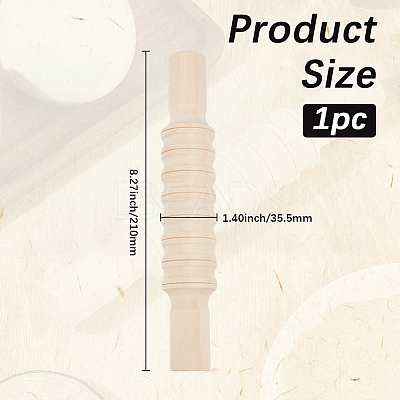 Wooden Rolling Pin AJEW-WH20141-42A-1