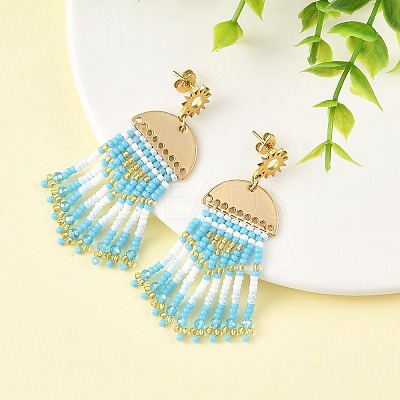 Brass Chandelier Earrings for Women EJEW-MZ00757-01-1