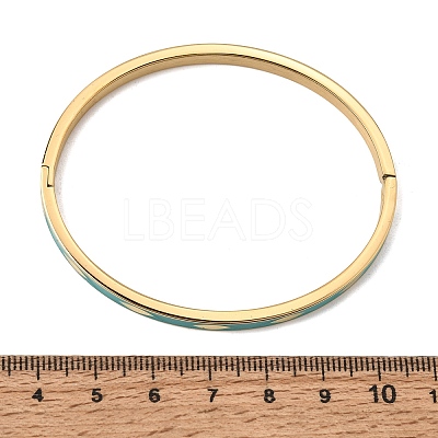 304 Stainless Steel Enamel Hinged Cuff Bangles for Women SA-CBAC920-15G-01D-1