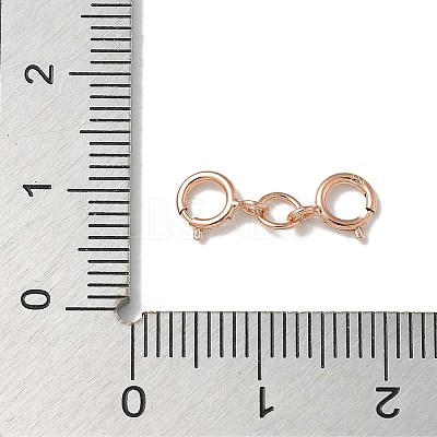 925 Sterling Silver Double Spring Ring Clasps STER-R003-07RG-1