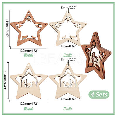 Wood Pendants LS-FIND-WH0162-09-1