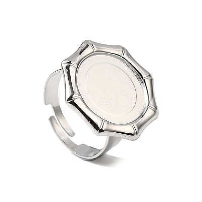 304 Stainless Steel Cuff Ring Components STAS-P403-05P-1