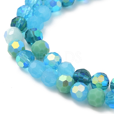 Electroplate Glass Beads Strands EGLA-P048-A01-1