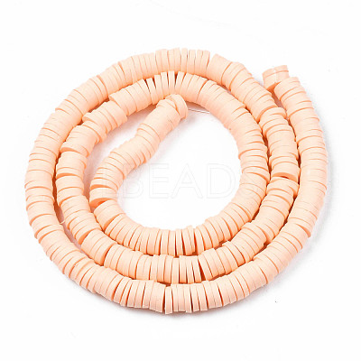 Handmade Polymer Clay Beads Strands CLAY-R089-6mm-033-1