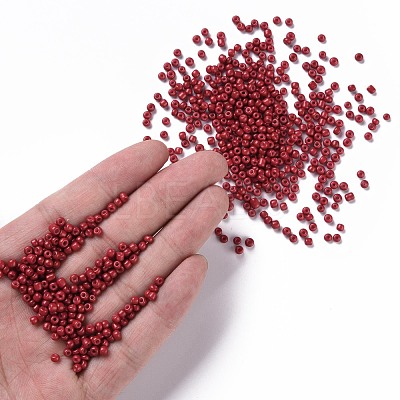 Baking Paint Glass Seed Beads SEED-US0003-3mm-K14-1