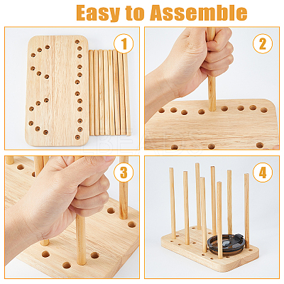 Wood Adjustable Cup Lid Holder ODIS-WH0043-88-1