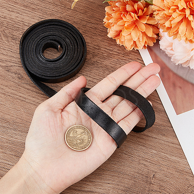 2M Flat Leather Cord LC-WH0007-07B-1