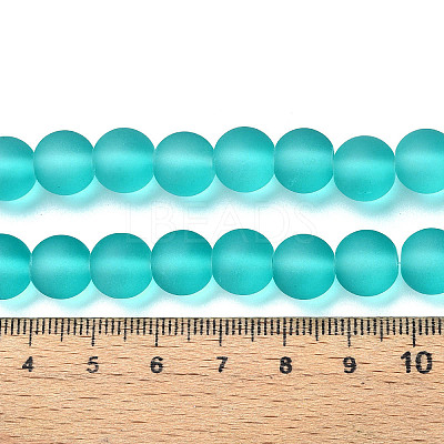Baking Paint Transparent Glass Bead Strands GLAA-S031-10mm-18-1