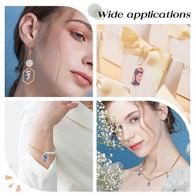 Handmade Flower Printed Polymer Clay Pendants FIND-SC0002-90-1