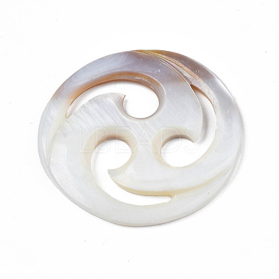 Natural Freshwater Shell Cabochons SHEL-S276-162-1