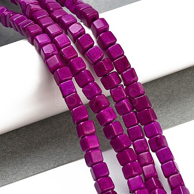 Synthetic Turquoise Beads Strands X-TURQ-G108-4x4mm-02-1