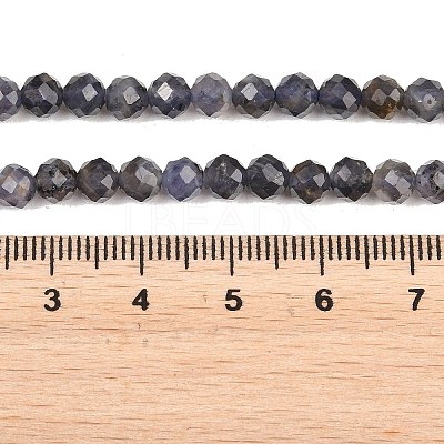 Natural Iolite Beads Strands G-RM250101-D7-1