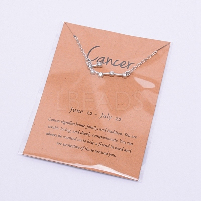 Alloy Rhinestone Pendants Necklaces NJEW-WH0007-02F-1