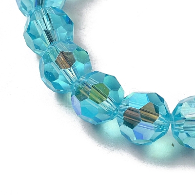 Electroplate Transparent Glass Beads Strands EGLA-A035-T8mm-L08-1
