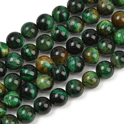 Dyed Natural Tiger Eye Beads Strands G-G102-A01-04-1