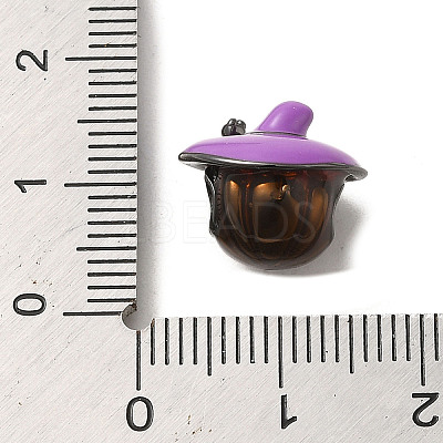 Halloween Brass Enamel European Beads KK-A203-04B-B-1
