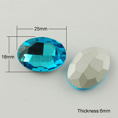 Glass Pointed Back Rhinestone RGLA-Q011-18x25mm-12-1