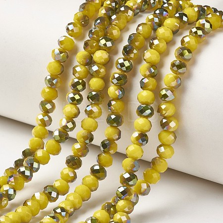 Electroplate Opaque Glass Beads Strands LS-EGLA-A034-P4mm-S07-1