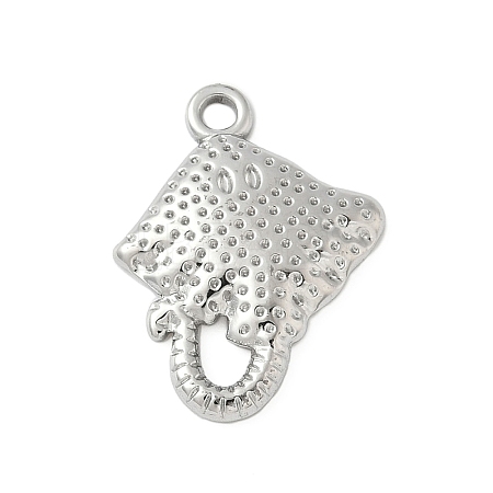 304 Stainless Steel Manta Ray Pendants STAS-S186-05A-P-1
