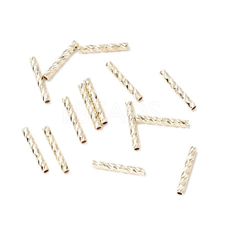 Rack Plating Brass Straight Tube Beads KK-WH0061-03A-G-1