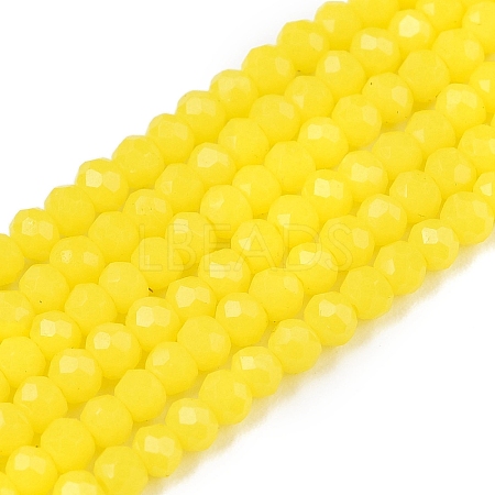 Opaque Solid Color Imitation Jade Glass Beads Strands EGLA-A044-P1mm-D04-1