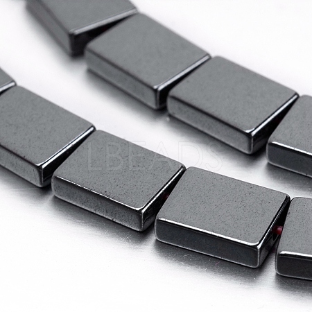Non-magnetic Synthetic Hematite Beads Strands G-P341-45-6x8mm-1