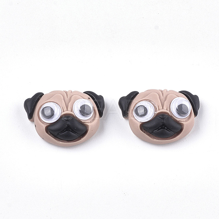 Resin Puppy Cabochons X-CRES-S363-28-1
