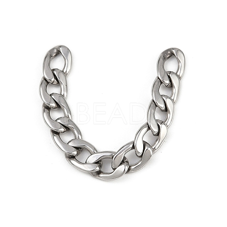 Tarnish Resistant Men's Jewelry Making 304 Stainless Steel Cuban Link Chains CHS-A003M-1.8NK-1