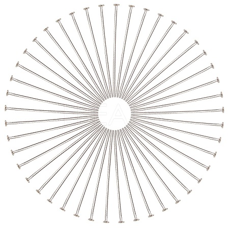 500Pcs Brass Flat Head Pins KK-SC0005-26B-1
