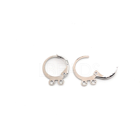 Brass Huggie Hoop Earring Findings KK-TAC0008-08P-1