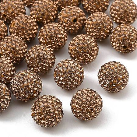 Pave Disco Ball Beads X-RB-Q195-14mm-246-1