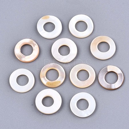 Natural Freshwater Shell Linking Rings SHEL-S276-131A-01-1