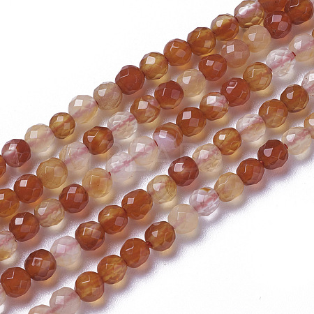 Natural Red Agate Beads Strands G-F596-35-2mm-1