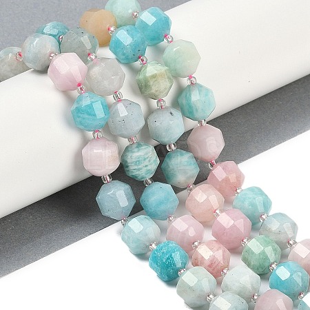 Natural Amazonite & Kunzite & Aventurine Beads Strands G-O201B-149H-1