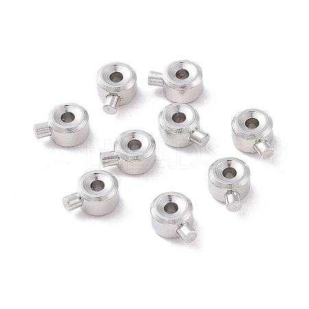 Anti-Tarnish Rhodium Plated 925 Sterling Silver Crimp Beads STER-D035-01P-1