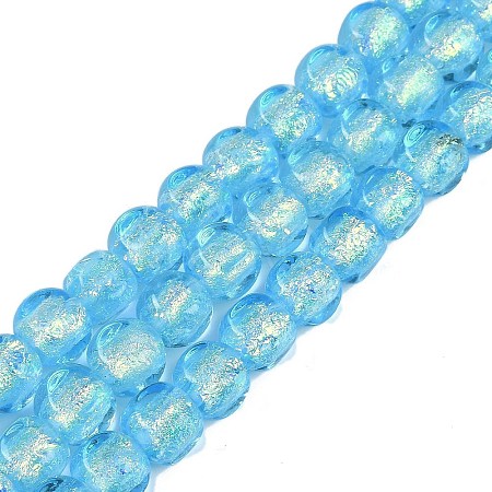 Handmade Foil Lampwork Beads Strands FOIL-K003-05D-1