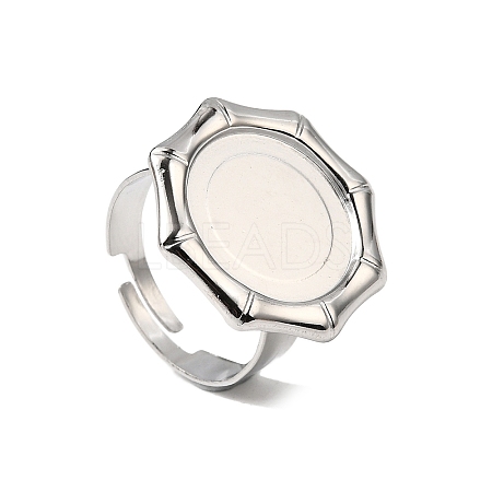 304 Stainless Steel Cuff Ring Components STAS-P403-05P-1