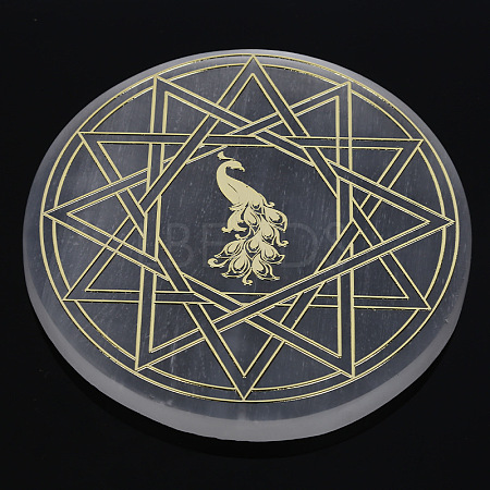 Natural Selenite Coaster PW-WG42610-09-1