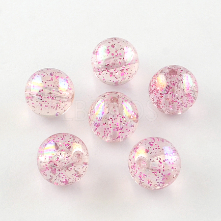 Round AB Color Transparent Acrylic Beads TACR-D005-14mm-04-1