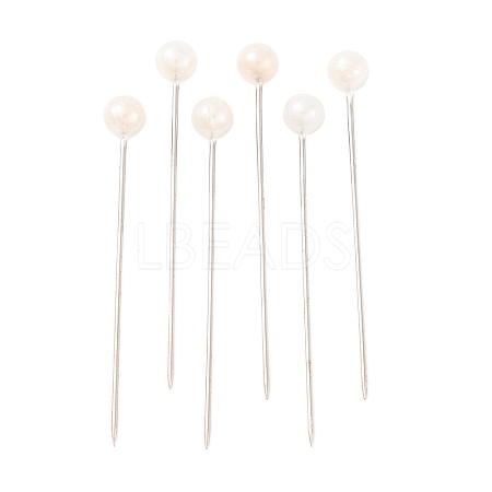 White Color Platinum Plated Ball Head Pins X-NEED-D002-1-1