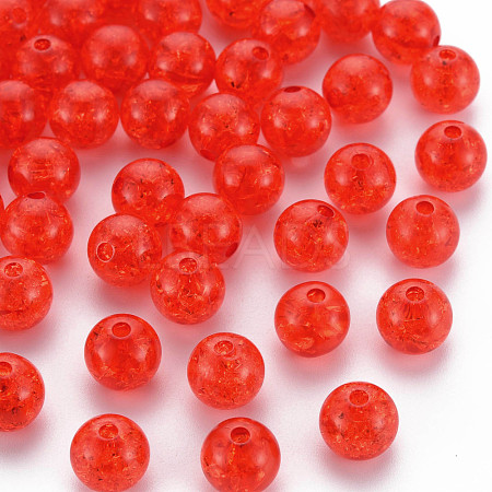 Transparent Crackle Acrylic Beads MACR-S373-66C-N08-1
