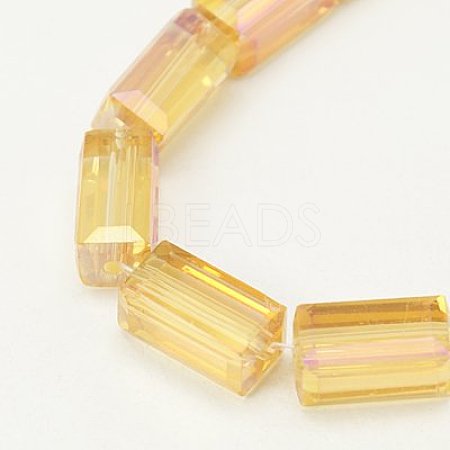 Electroplate Glass Beads EGLA-J023-12x6mm-09-1