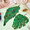 2Pcs 2 Styles PVC Paillette Embroidered Cloth Sew on Patches PATC-FG0002-05-5