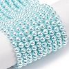 Electroplated Shell Pearl Beads Strands BSHE-G041-4mm-03-1