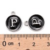 Platinum Plated Alloy Charms X-ENAM-S118-02P-P-3