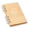 Wooden Wedding Guestbooks Notepad AJEW-H114-04-1