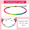 5Pcs 5 Color Braided Nylon Thread Cord Bracelets Set BJEW-SW00049-05-7